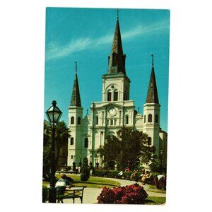 St Louis Cathedral New Orleans Louisiana Postcard Vintage Grant L Robertson